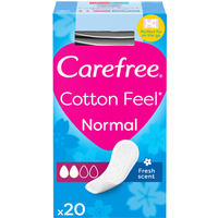 Carefree Cotton Feel Normal Protegeslips 20 uds
