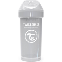 Twistshake Straw Cup +6m Gris Pastel 360 ml