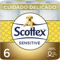 Scottex Papel Higiénico Sensitive 6 Rollos