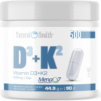Natural Health Vitamin D3 4000ui + K2 90 Cápsulas
