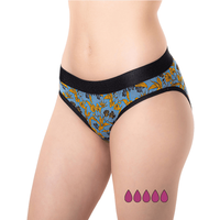 Farma Inca Braguita Menstrual Teen Absorción Alta Flores Azul y Negro Talla L
