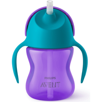 Philips Avent SCF796/02 Vaso Pajita y Asas Morado +6m 210 ml