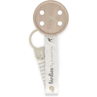 Suavinex Birdies Chupetero de Tela con Diseño a Doble Cara Beige +0m