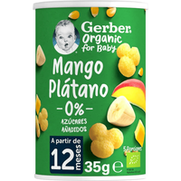 Gerber Organic Puffs con Mango y Plátano +12m 35 gr
