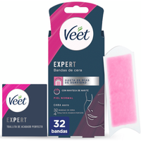 Veet Expert Bandas Cera Fría Depilación Facial 32 uds