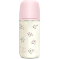 Suavinex Poetry Biberón de Vidrio Flujo Medio Rosa +3m 240 ml