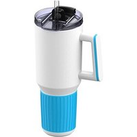 Thermobecher RETUMBLER-myKINGS CANYON 1200, weiß/cyan