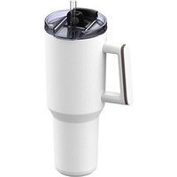 Thermobecher RETUMBLER-myKINGS CANYON 1200, weiß, Ring braun