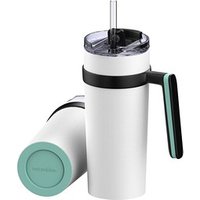 Thermobecher RETUMBLER-myORINOCO CERAMIC, weiß/mint