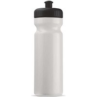 Trinkflasche, 750 ml, weiß/schwarz