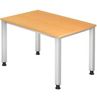 HAMMERBACHER Akandia höhenverstellbarer Schreibtisch buche rechteckig, 4-Fuß-Gestell silber 120,0 x 80,0 cm HAMMERBACHER Akandia höhenverstellbarer Schreibtisch buche rechteckig, 4-Fuß-Gestell silber 120,0 x 80,0 cm