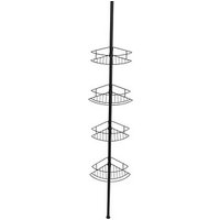 WENKO Teleskop-Duschregal Dolcedo schwarz 31,0 x 23,0 x 65,0-275,0 cm