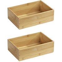 2 WENKO Terra Ordnungsboxen braun 22,0 x 15,0 x 7,0 cm