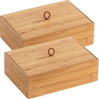2 WENKO Terra L Ordnungsboxen braun 22,0 x 15,0 x 7,0 cm