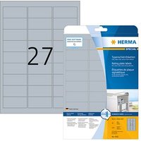 270 HERMA Typenschild-Etiketten 4592 silber 63,5 x 29,6 mm