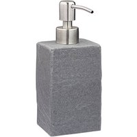 relaxdays Seifenspender 10031054_111 grau Polyresin 200,0 ml