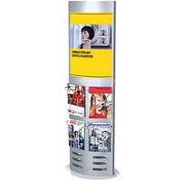 Kerkmann Infosäule ohne Fächer silber DIN A4