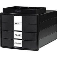 HAN Schubladenbox IMPULS  schwarz 1017-13, DIN A4 mit 3 Schubladen HAN Schubladenbox IMPULS  schwarz 1017-13, DIN A4 mit 3 Schubladen