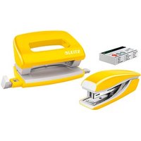 AKTION: LEITZ Locher und Heftgeräte Set NeXXt WOW gelb-metallic mit Prämie nach Registrierung