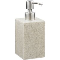 relaxdays Seifenspender 10031062_778 beige Polyresin 300,0 ml