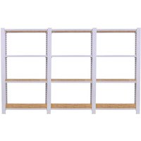 Simonrack Schwerlastregal OFFICLICK 4 8425437127311 weiß, braun 240,0 x 30,0 x 150,0 cm