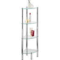 WENKO Badregal Yago silber 30,0 x 30,0 x 104,0 cm