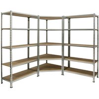 Simonrack Schwerlastregal MADERCLICK CORNER 5 8425437135385 silber 180,0 x 30,0 x 180,0 cm