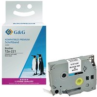 G&G Schriftband ersetzt Brother TZe-221 14953, 9,0 mm schwarz auf weiß G&G Schriftband ersetzt Brother TZe-221 14953, 9,0 mm schwarz auf weiß