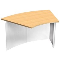 Kerkmann Anbautheke Genua gebogen, buche, silber 126,5 x 80,0 x 72,0 cm