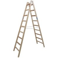 KRAUSE Stehleiter beidseitig STABILO natur 2x 9 Sprossen, H: 252,0 cm KRAUSE Stehleiter beidseitig STABILO natur 2x 9 Sprossen, H: 252,0 cm
