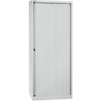 BISLEY Rollladenschrank lichtgrau 4 Fachböden 80,0 x 43,0 x 198,0 cm