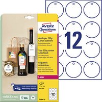 AVERY Zweckform Hängeetiketten weiß 60,0 x 60,0 mm blanko, kreisförmig, 120 St. AVERY Zweckform Hängeetiketten weiß 60,0 x 60,0 mm blanko, kreisförmig, 120 St.
