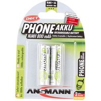 2 ANSMANN Akkus DECT Mignon AA 800 mAh