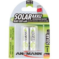 2 ANSMANN Akkus Solar Mignon AA 800 mAh