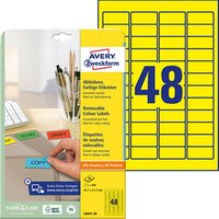 960 AVERY Zweckform Etiketten L6041-20 gelb 45,7 x 21,2 mm 960 AVERY Zweckform Etiketten L6041-20 gelb 45,7 x 21,2 mm