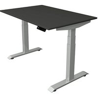 Kerkmann Move 4 elektrisch höhenverstellbarer Schreibtisch anthrazit rechteckig, T-Fuß-Gestell silber 120,0 x 80,0 cm