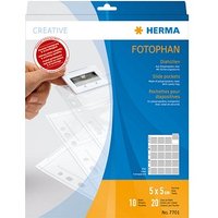 10 HERMA Fotosichthüllen Fotophan 5×5 cm glasklar glatt