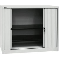 BISLEY Rollladenschrank lichtgrau 2 Fachböden 120,0 x 43,0 x 103,0 cm
