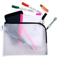 HERMA Reißverschlussbeutel transparent/schwarz, 1 St.