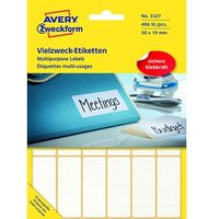 486 AVERY Zweckform Etiketten 3327 weiß 50,0 x 19,0 mm 486 AVERY Zweckform Etiketten 3327 weiß 50,0 x 19,0 mm
