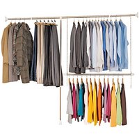 WENKO Teleskop-Garderobe silber Metall 150,0-245,0 x 160,0-202,0 cm