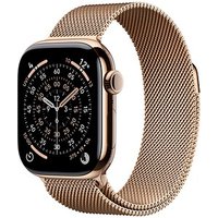 Apple Watch Series 11 42 mm Titan (GPS+Cellular) Milanaise Armband S/M gold
