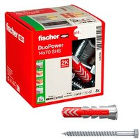 fischer DuoPower 14x70 S 538259 Dübel mit Schrauben Ø 12 mm x 60 mm, 8 St. fischer DuoPower 14x70 S 538259 Dübel mit Schrauben Ø 12 mm x 60 mm, 8 St.