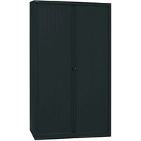 BISLEY Rollladenschrank schwarz 4 Fachböden 120,0 x 43,0 x 198,0 cm