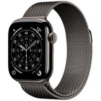 Apple Watch Series 11 42 mm Titan (GPS+Cellular) Milanaise Armband S/M schiefer