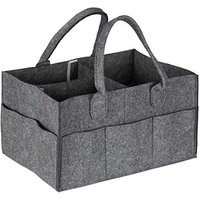 relaxdays Wickeltasche grau