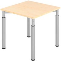 HAMMERBACHER Mirakel höhenverstellbarer Schreibtisch ahorn quadratisch, 4-Fuß-Gestell silber 80,0 x 80,0 cm HAMMERBACHER Mirakel höhenverstellbarer Schreibtisch ahorn quadratisch, 4-Fuß-Gestell silber 80,0 x 80,0 cm