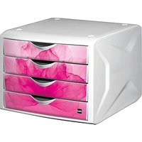 helit Schubladenbox the chameleon  himbeer H6129626, DIN A4 mit 4 Schubladen helit Schubladenbox the chameleon  himbeer H6129626, DIN A4 mit 4 Schubladen
