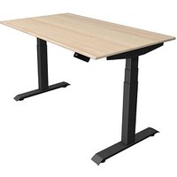 Kerkmann Move 4 elektrisch höhenverstellbarer Schreibtisch ahorn rechteckig, T-Fuß-Gestell grau 140,0 x 80,0 cm