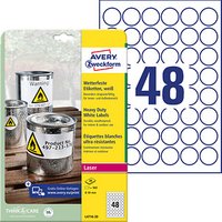 960 AVERY Zweckform wetterfeste Folienetiketten L4716-20 weiß 30,0 x 30,0 mm 960 AVERY Zweckform wetterfeste Folienetiketten L4716-20 weiß 30,0 x 30,0 mm